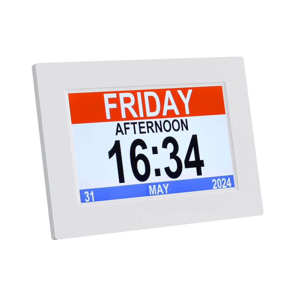 8" Digital Day Clock Calendar Alarm  FREE DELIVERY