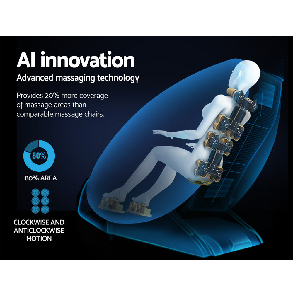 Advanced massage chair with AI innovation Calf and foot roller massage
Leg adjustment
Heating function on the back
Built-in wheels
3 Year Warranty