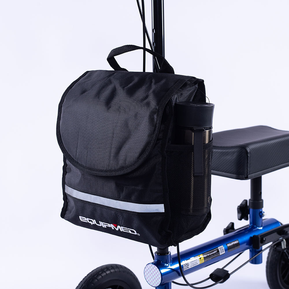 Knee Scooter, 10 inch Tyres Dual Brakes Bag - Crutches Alternative - Blue
