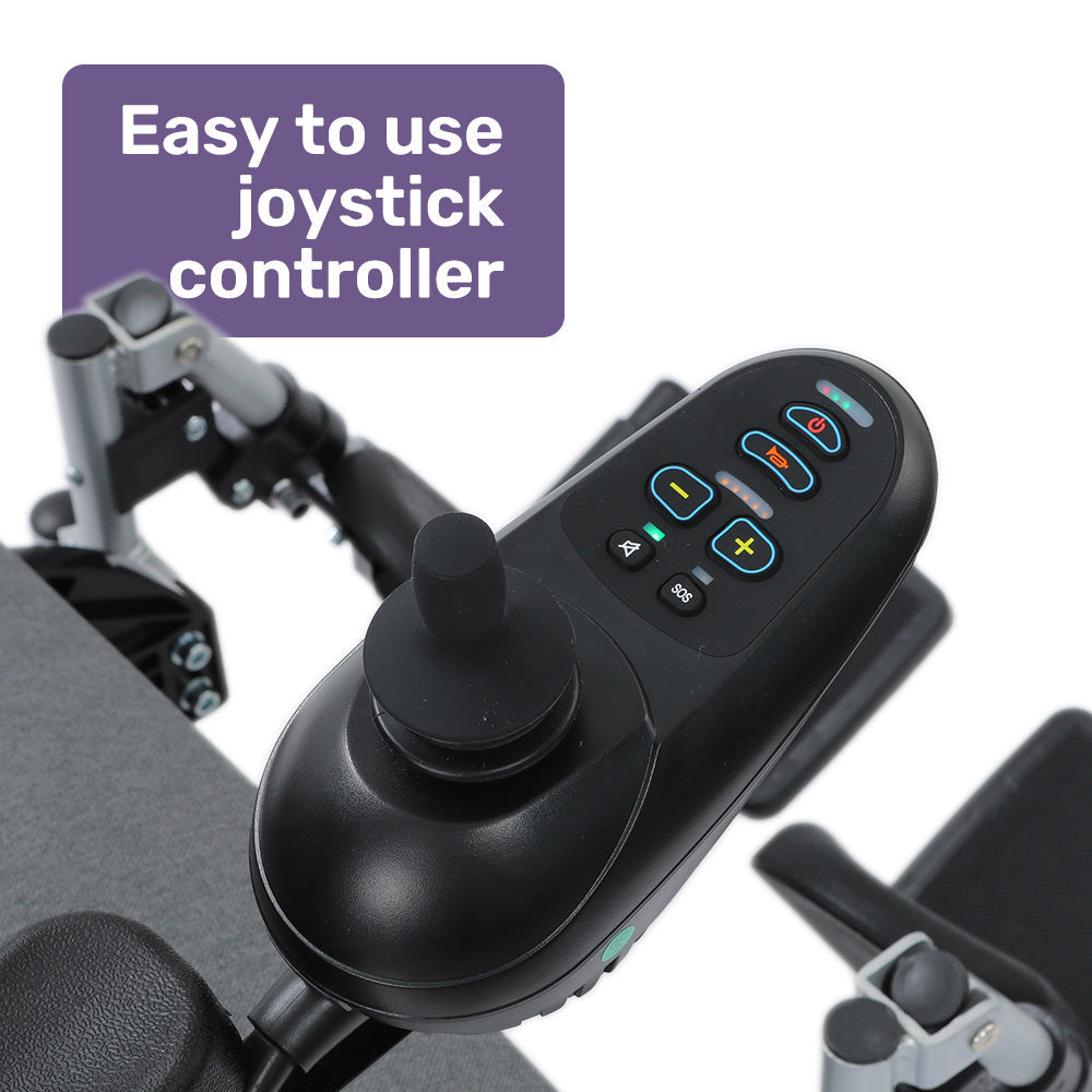 Power Electric Wheelchair, Folding, ARTG Certified, Recline Adjustment, Headrest, Aluminium Frame, Lithium Battery, Folding