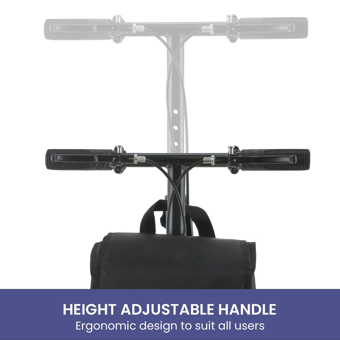 Orthonica Mobility Steel Knee Scooter Walker Steerable Ergonomic Foldable Scooter 10-inch Wheels Height Adjustable Steel Frame 136kg Weight Capacity