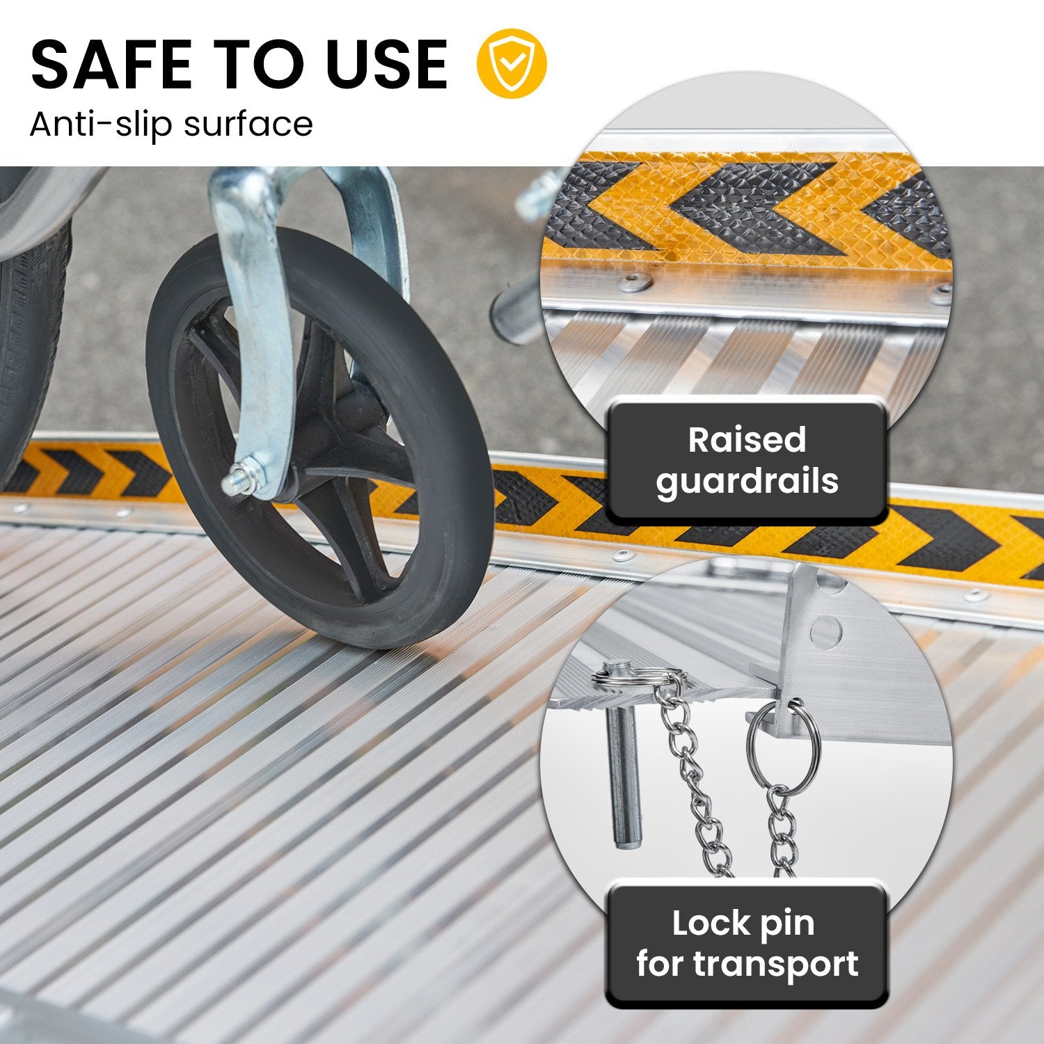 Kartrite 3ft Aluminium Foldable Wheelchair Ramp R01