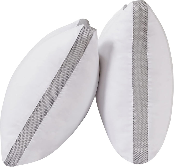 White and gray shoe inserts on a white background