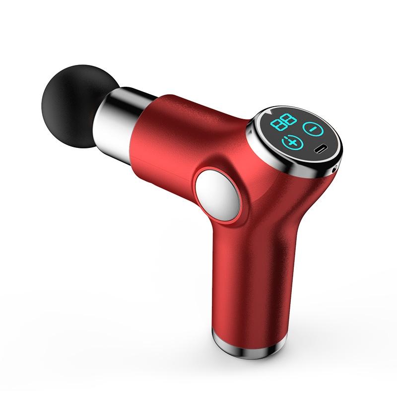 Compact red massage gun for muscle relaxation. Portable 0.7kg therapy device, 32% off RRP. Aussie Owned business - trusted quality!