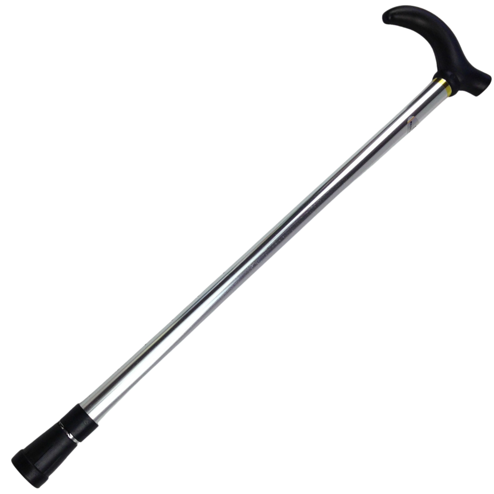 Metal WALKING STICK Travel Extendable Pole Compact Adjustable Lightweight - Silver
