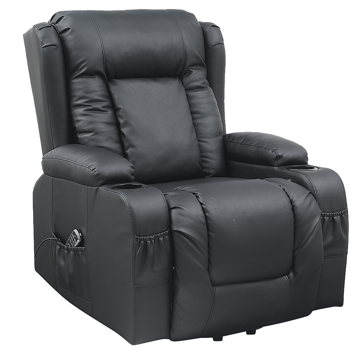 Heated recliner plush leather 