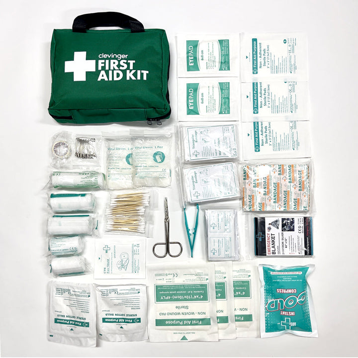 Clevinger first aid kit 
Night reflective &amp; convenient design
ARTG Registered with ARTG :244567 to ensure conformance to global standards
Packed with 210 useful and valuable hospital grade medical supplies